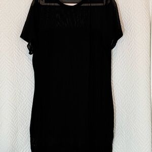 SHEIN Black Short Sleeve Shift Dress